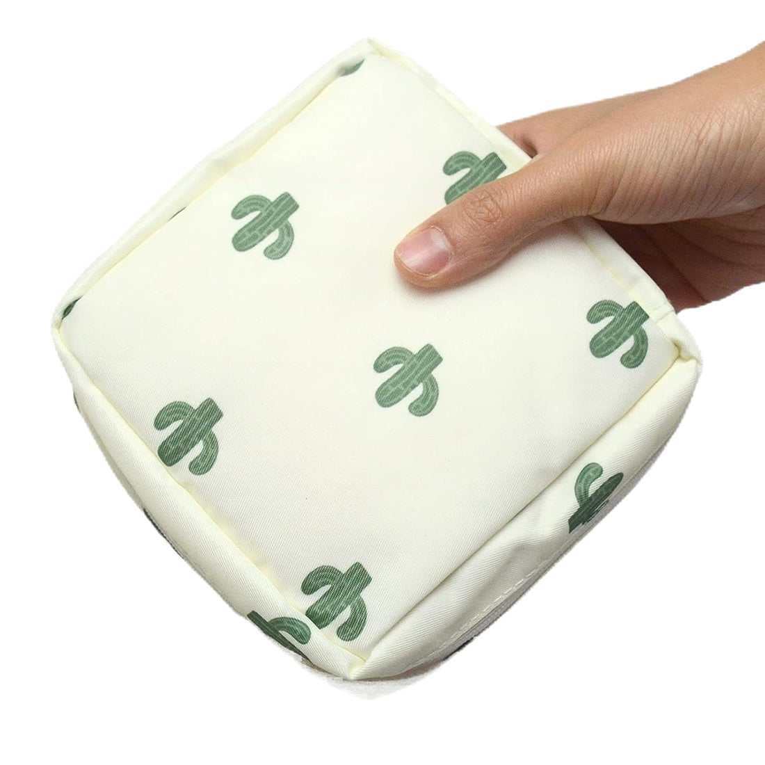 Luwigs Sanitary Napkin Storage Bag Menstrual Cup Pouch Nylon Portable Sanitary Napkin Pads Storage Bags Feminine Menstruation First Period Bag for Teen Girls Women Ladies (One Pack, White)