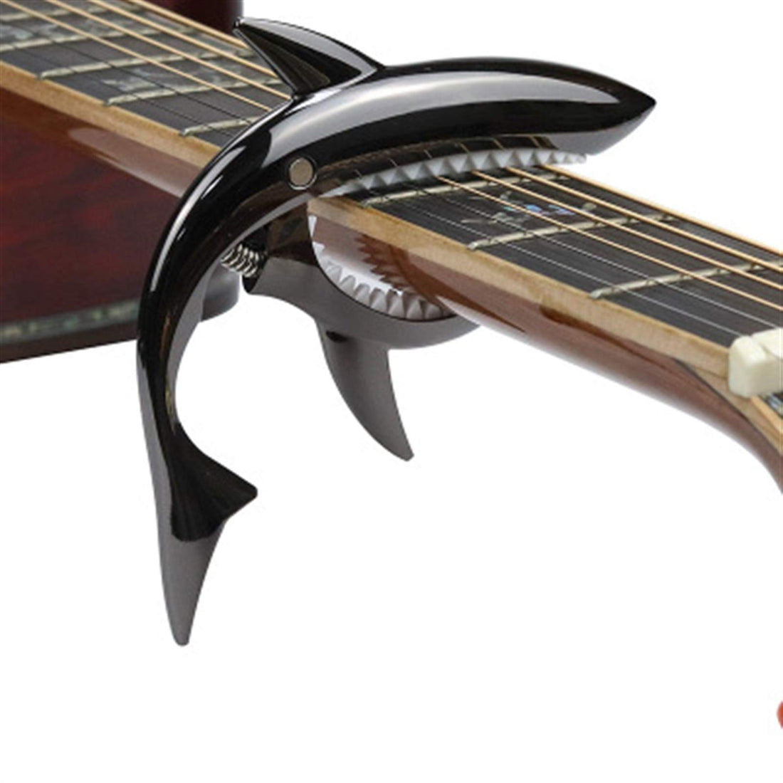 Robust and Easy to Use Guitar Capo Guitar Capo, Shark Guitar Zinc Alloy Capo Universal Quick Change Clamp for Classical Acoustic Accessories of Musical Instruments Electric