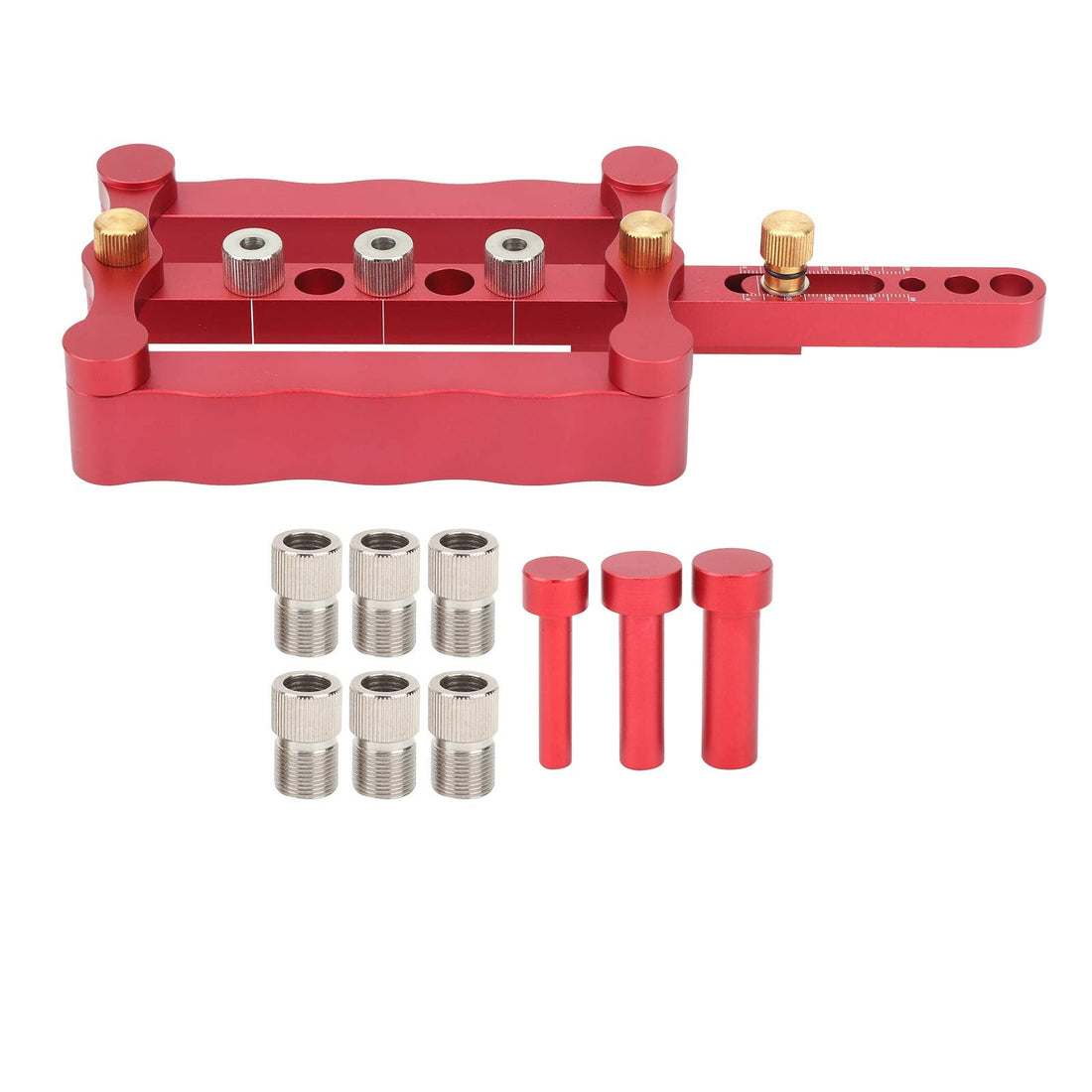 Hilitand Punch Positioner Woodworking Dowel Jig Wood Hole Drilling Guide DIY Punch Locator Tools Kit Self Centering Dowelling Jig