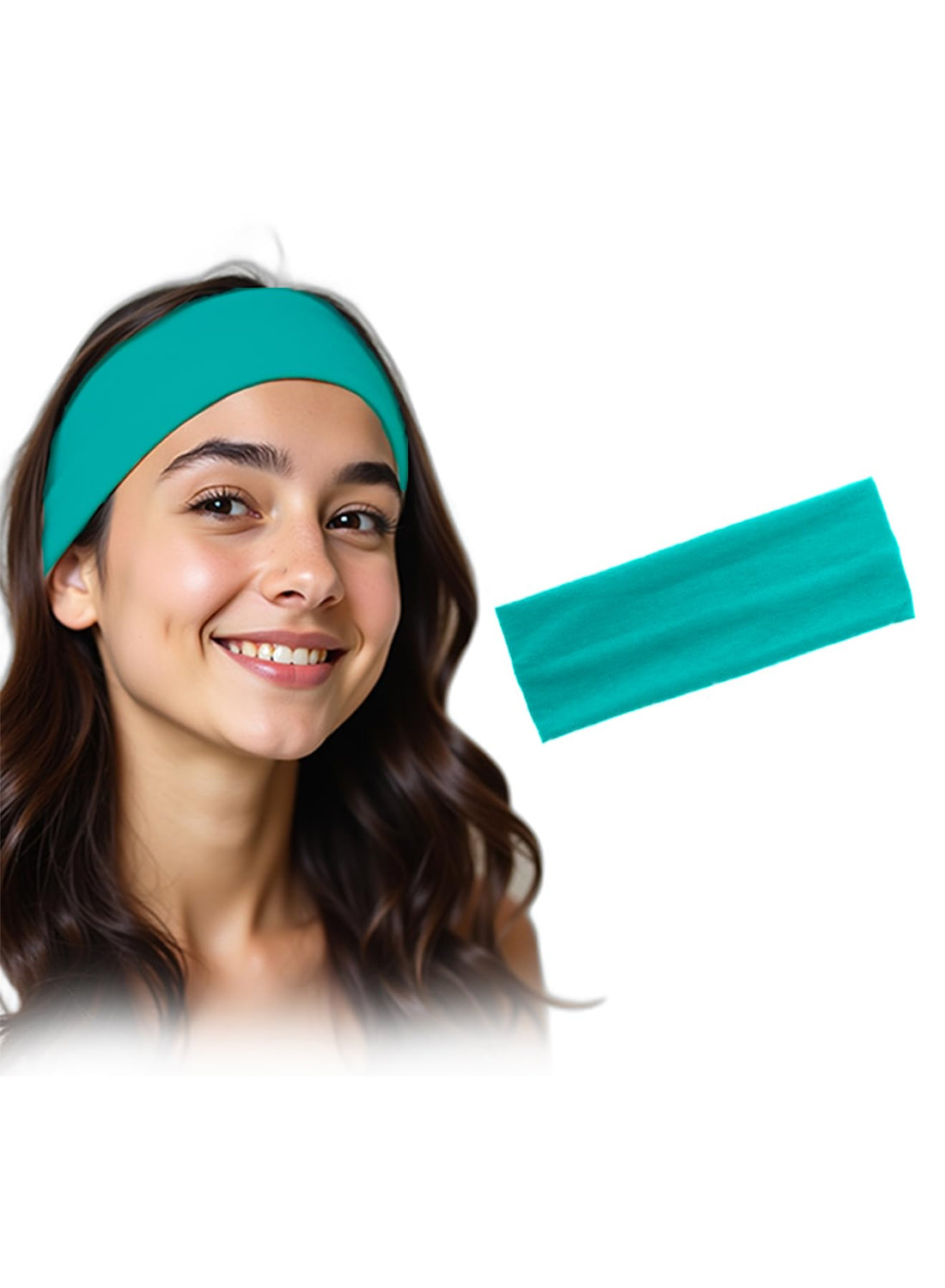 Cotton Headbands 1pc Non-Slip for Women and Men, Perfect for Daily Wear, Sports, Gym, and Travel. (Aqua)