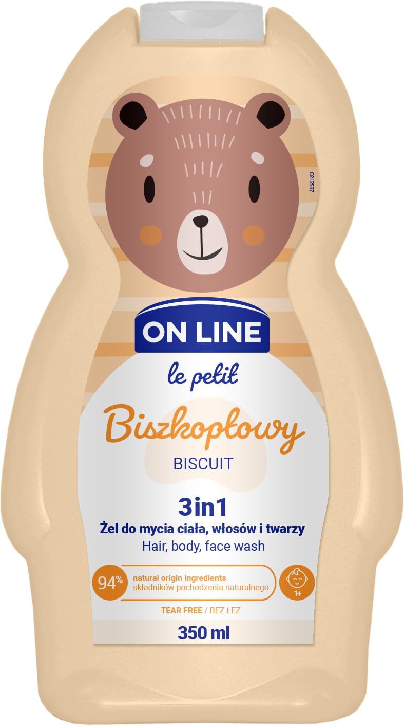 On Line Le Petit 3 In 1 Biscuit Scent Hair, Body and Face Cleansing Gel 350 ml