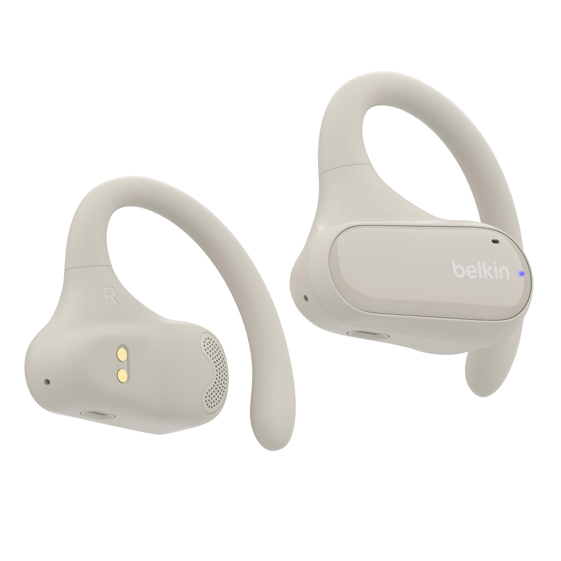 Belkin SoundForm ClearFit Open Wireless Headphones, Lightweight Sports Bluetooth With Lasting Comfort, IPX5 Waterproof for iPhone, Walking, Cycling, Running - Sand