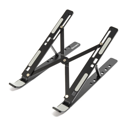 Portable Laptop Stand Black Aluminum Alloy Multi Level Height Adjustable Laptop Riser Holder Compatible with MacBook Air Pro, Dell, HP, Lenovo,10-15.6” Laptops