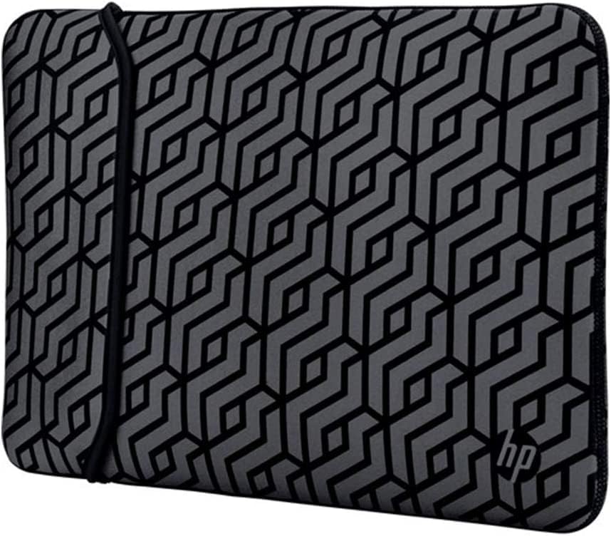 Sleeve 14 Inch (35.5 cm) Black & Silver Reversible Neoprene Sleeve for Laptop/Chromebook/Mac