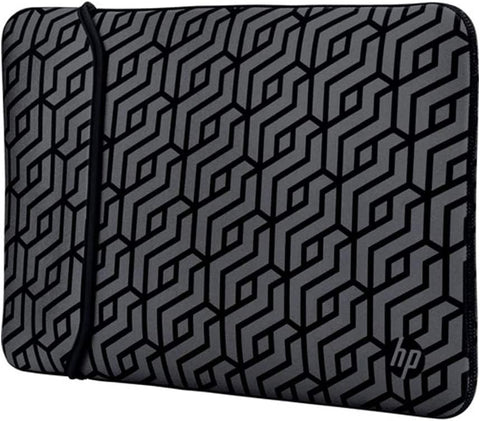 Sleeve 14 Inch (35.5 cm) Black & Silver Reversible Neoprene Sleeve for Laptop/Chromebook/Mac