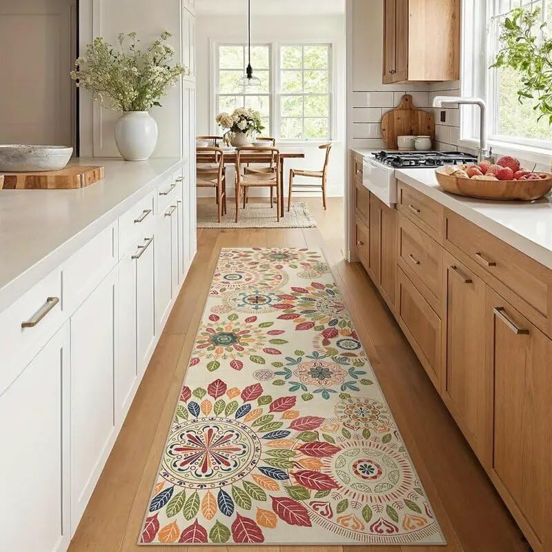 Corridor Rug Indoor Outdoor Machine Washable with Dots Backing Non Slip Hallway Entryway Laundry Room Bathroom Rug Carpet Protector Rug Runner (runner 7, 100 * 200cm)