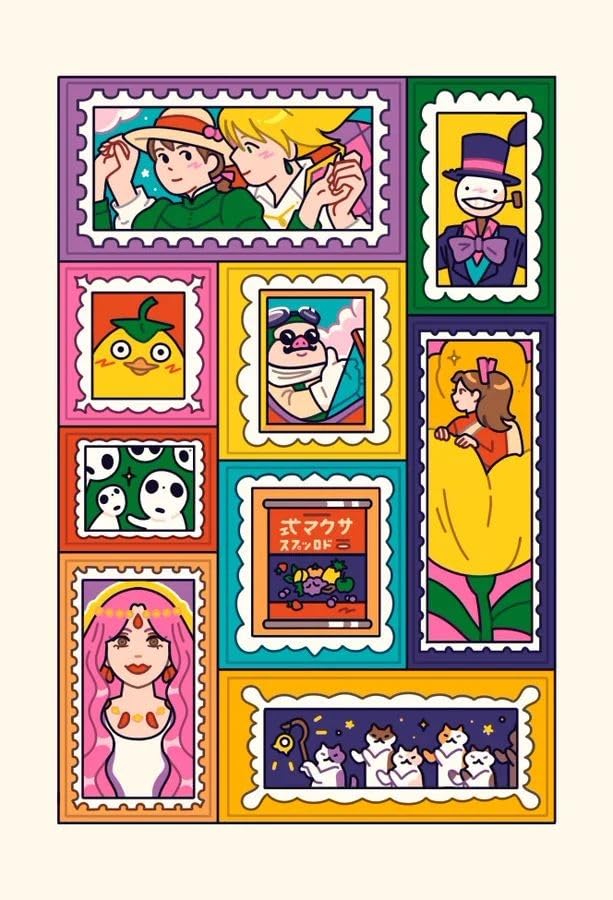 Anime sticker random ghibli Sophie lucifer no face 6