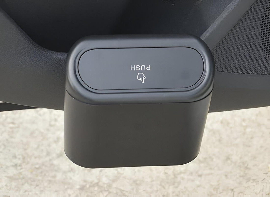 Car Trash Bin - Compact Covered Waste Container for Vehicle, Portable Small Garbage Organizer Suitable for Car, Home, and Office Use, Keeps Space Clean and Tidy Efficiently