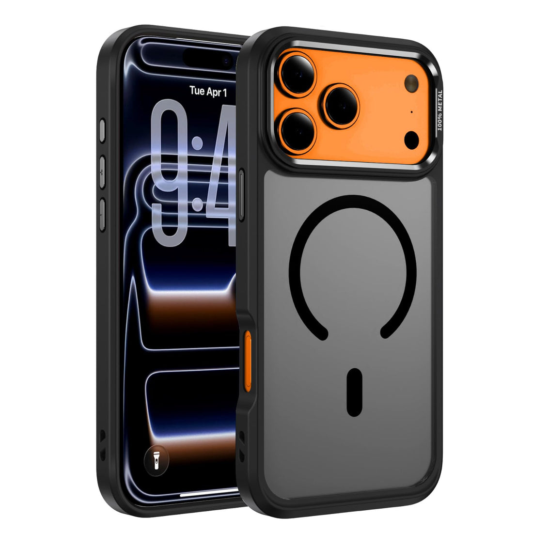 LCHULLE for iPhone 17 Pro Max Case, Compatible with Magsafe Translucent Matte Back Silicone Bumper Cover Military Grade Protection Shockproof Magnetic Phone Case for iPhone 17 Pro Max 6.9" - Black