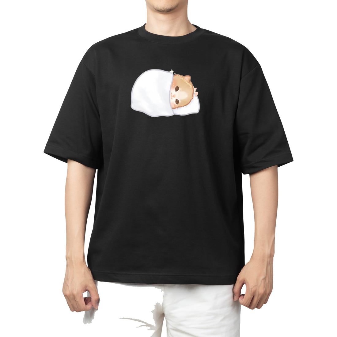 CUTE kawaii kitty cat black t-shirt oversize 22