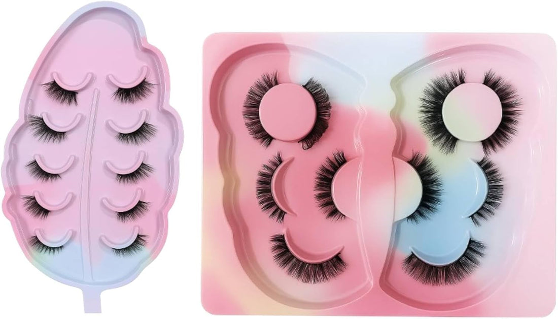 Curved Fluffy False Eyelashes Set with Half Lashes – Mix Lengths & Volumes – Soft, Lightweight, and Natural Look Lashes for Daily or Glam Makeup – Reusable & Comfortable Eyelash Pack