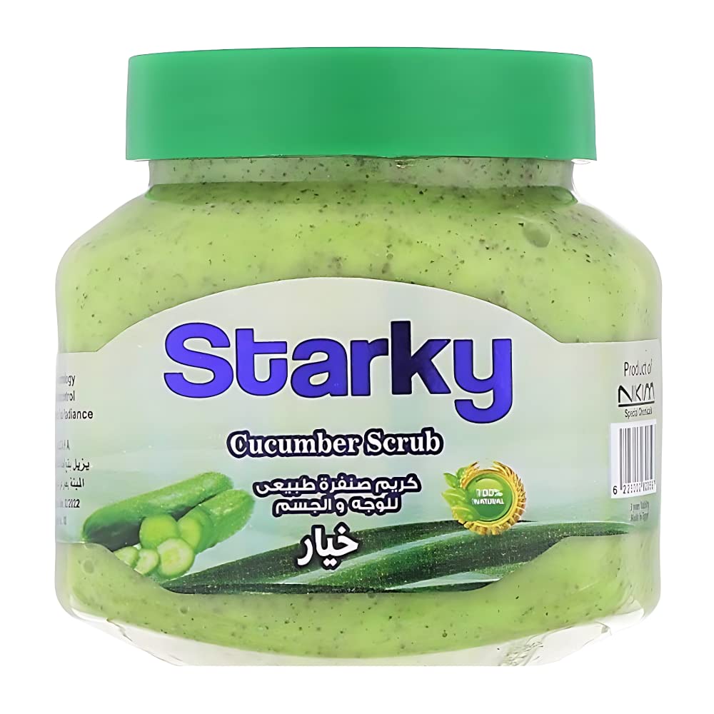 Starky Natural Scrub Cream with Cucumber for Face & Body - 300ml