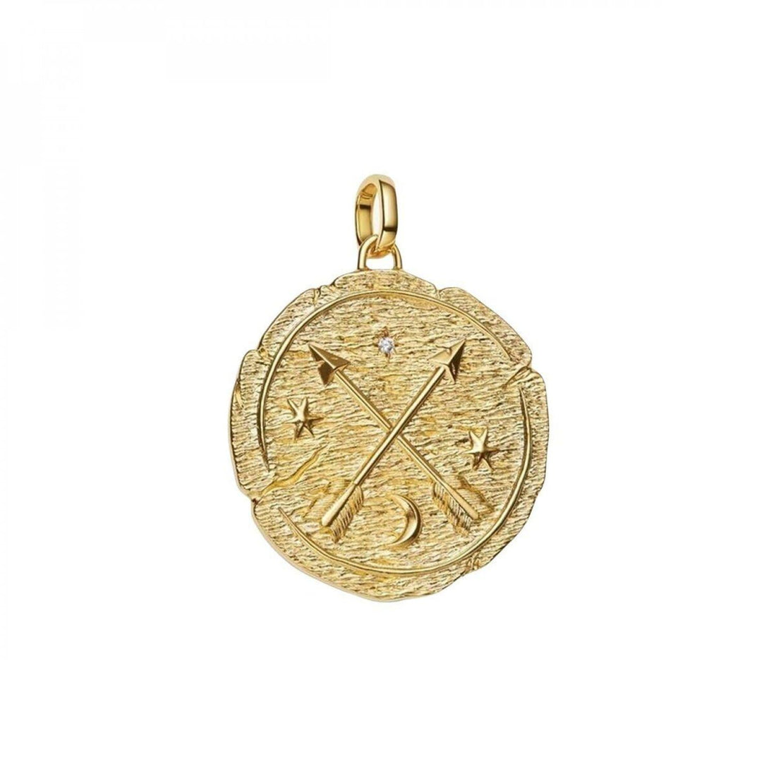 Pandora ME 764084C01 Crossed Arrows Large Locket Charm Made of Sterling Silver with 14K Gold-Plated Alloy Cubic Zirconia Compatible Me and Moments