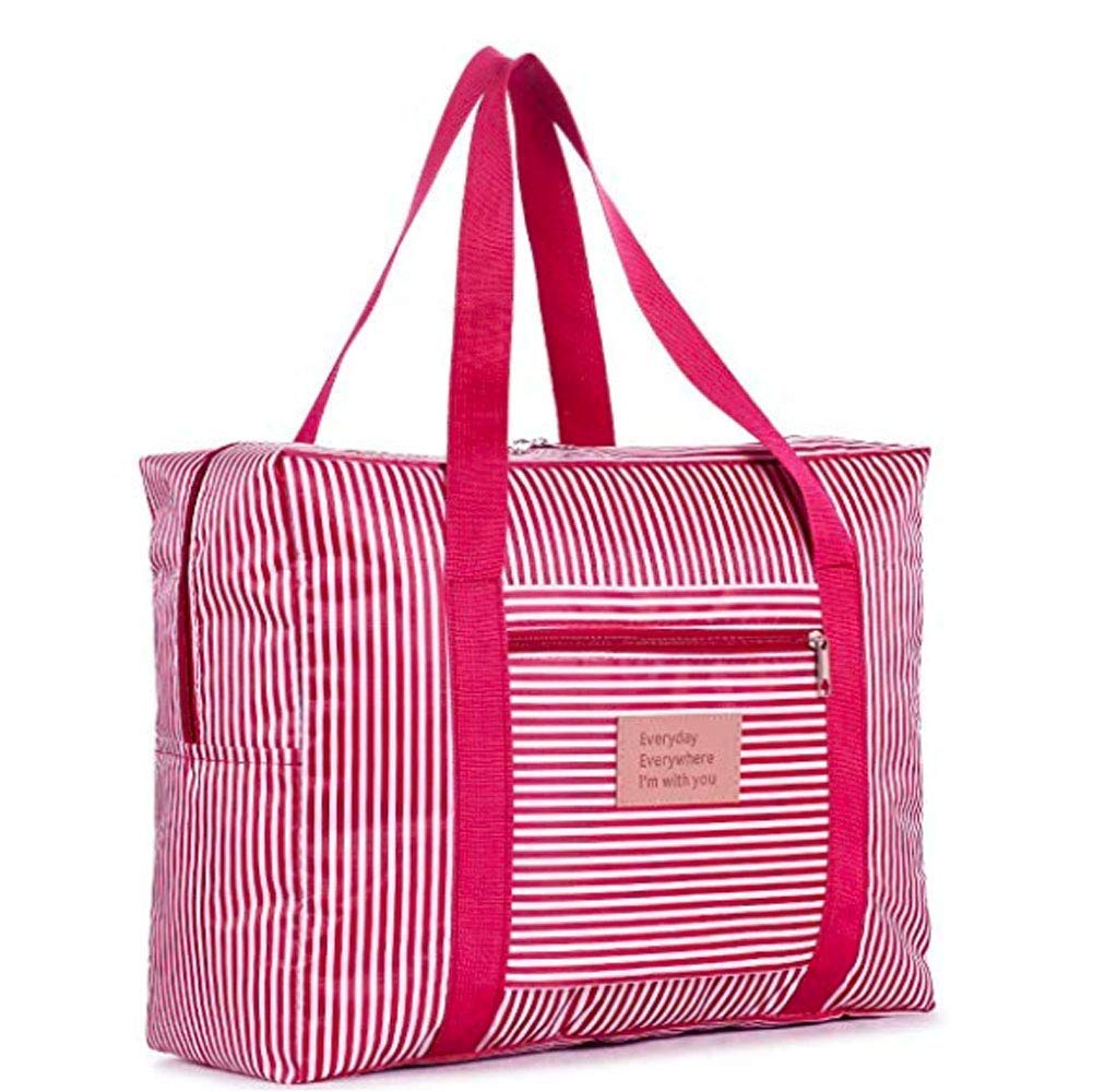 JUGTE Foldable Waterproof Shoulder Handbag Clothes Organizer for Women Travel Duffle Bag Lightweight Carry Bag for Picnic Boating Beach Fishing Work, M