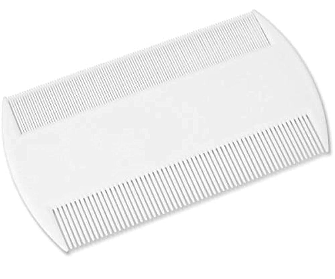 Double Sided Nit Combs for Head Lice Detection for Kids Pet (2 Pieces, White)