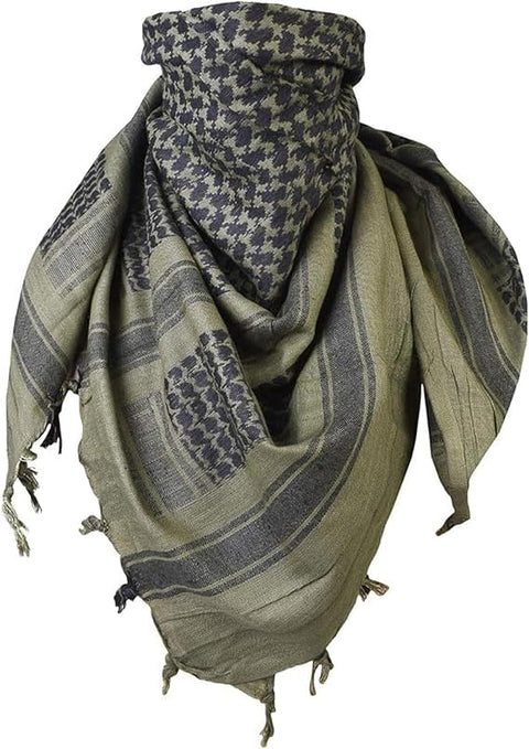 Tactical Shemagh Scarf for Men Women 100% Cotton Military Head Neck Scarf Motorcycle Riding Hiking Face Mask 1.07M X 1.07M