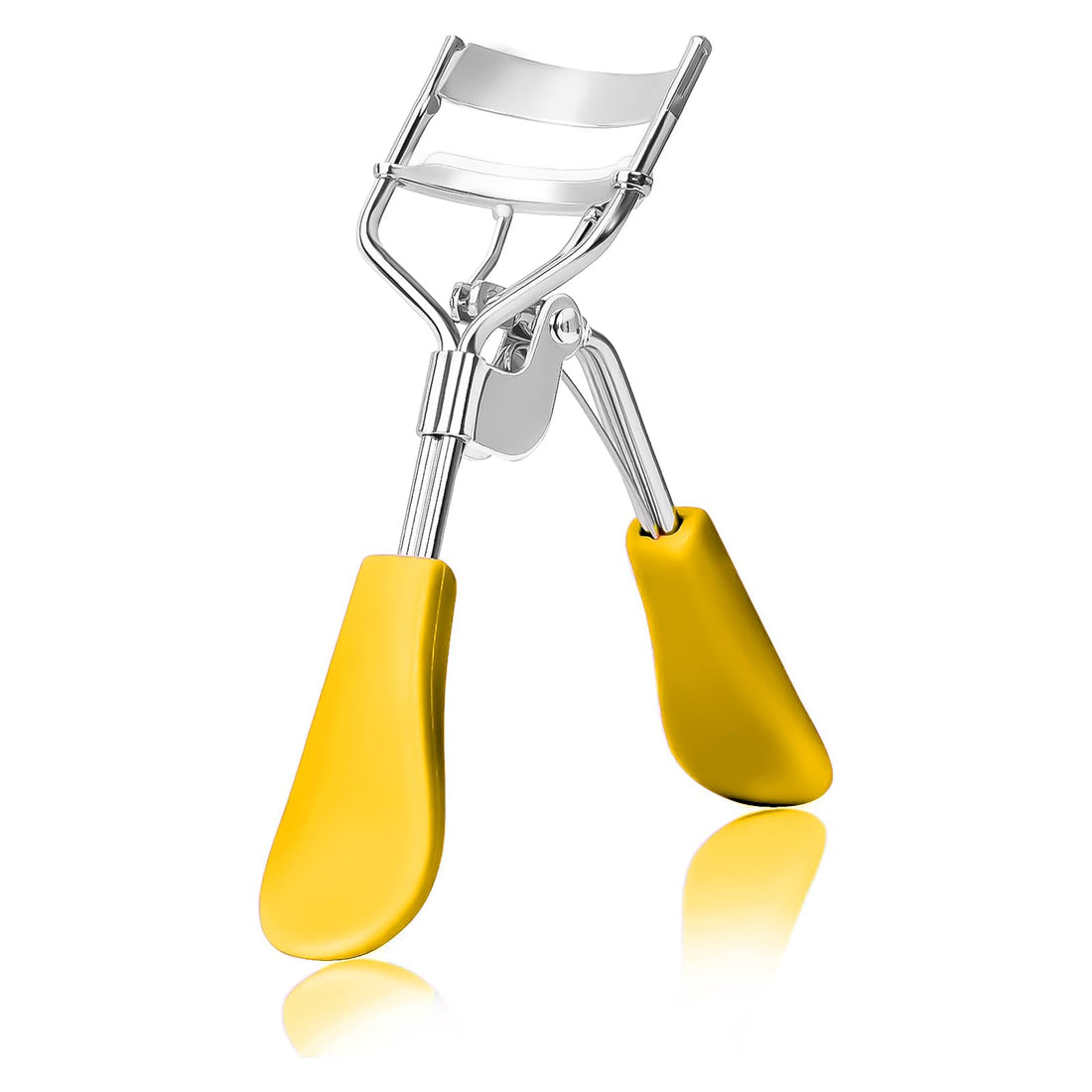 Mixueer - Eyelash Curler, Professional Lash Curler With Silicone Pad, Easy To Use, Curling Tool For Natural & Long-Lasting Lashes (Yellow)