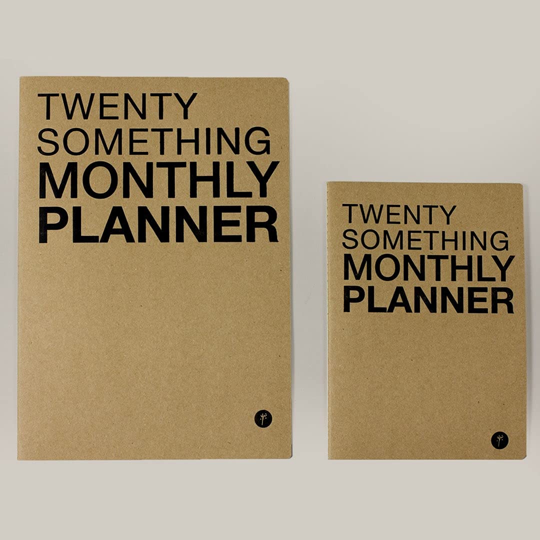 YM Sketch Monthly Planner Journals A4 Kraft thread Stitch | Any Year Small 12 monthly view blank no date format |Gift for top CEO, Managers, Startups and Professionals