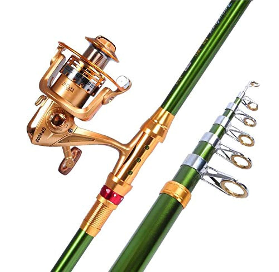 Telescopic Super Hard Saltwater Travel Spinning Fishing Rod Pole