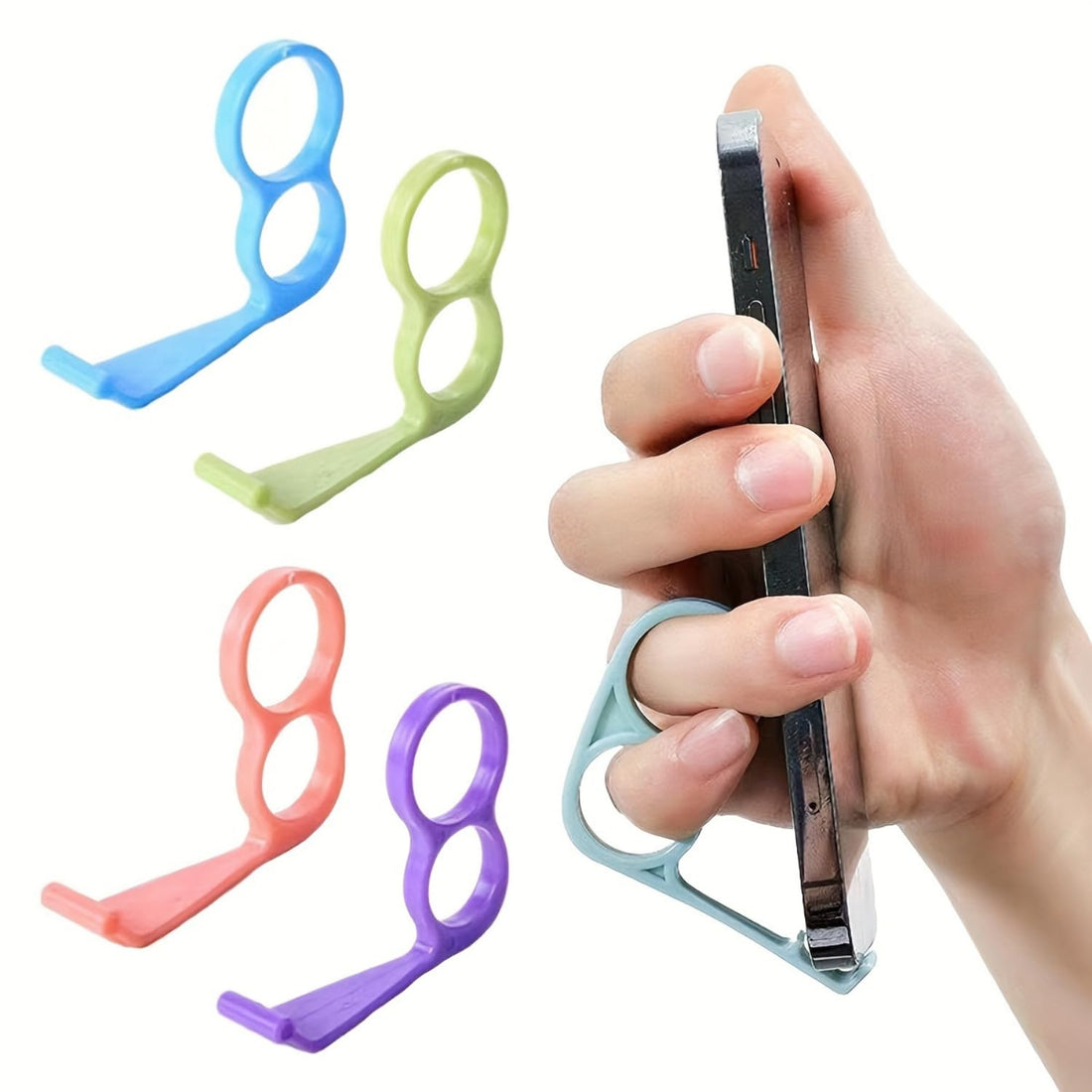 Tabletop Finger Grip & Mobile Holder Mobile Stand Phone Holder for Hand & Back Holder Grip Great for Selfie & Works as iPhone & Android Phone, Phone Ring Holder (3Pcs)