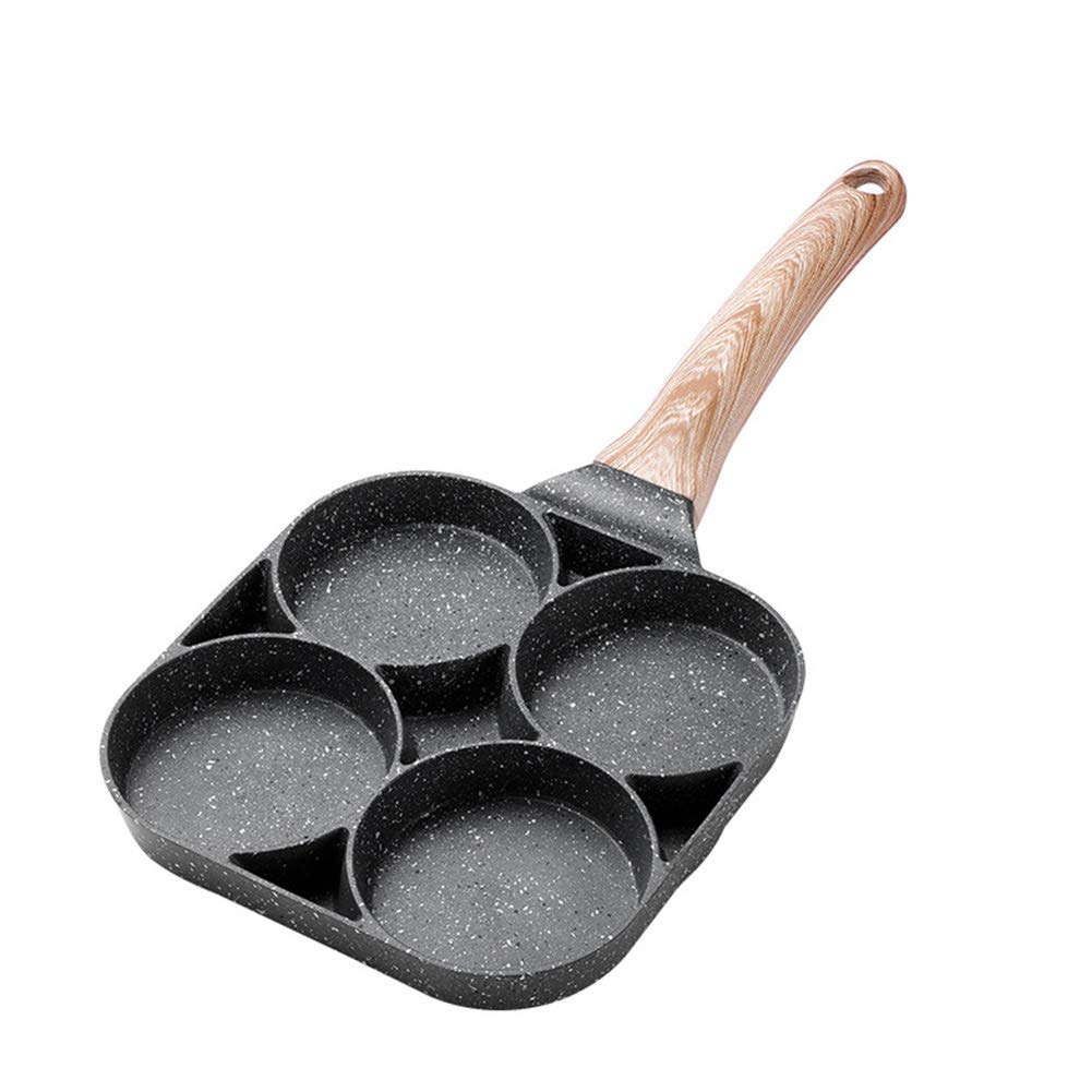 Four-hole Non-stick Egg Frying Pan Ham Breakfast Pan Omelet Pan Pot Induction Cooker Type Household Items