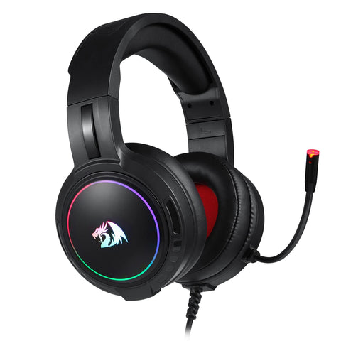 Redragon H270 RGB Gaming Headset with Microphone, Wired, Compatible with Xbox One, Nintendo Switch, PS4, PS5, PC, Laptops and Nintendo Switch (Black)