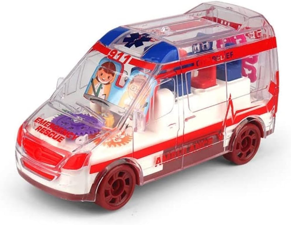 Police Car with Lights and Gears - Interactive Toy for Kids with Sound Effects