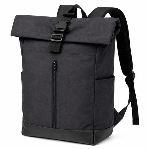 Rolltop 15.6 Inch Laptop Backpack, Weather Resistant with RFID Protection Pocket, Variable Capacity, College Business Backpack