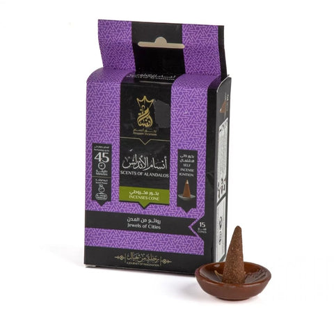 Ansam Pyramid Incense - 15 Funnels Per Pack (Ansam Al Andalus Bakhoor)