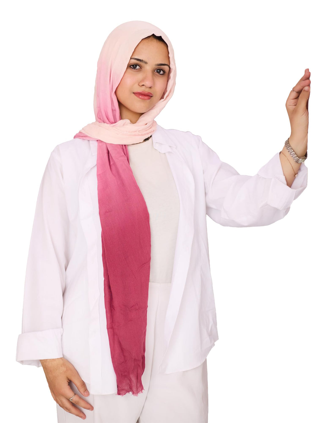 Signature Timeless Luxury Ultra Soft Breathable Pure Cotton Gradient Veil With Elegant Smooth Finish Navy Blue 80x200cm
