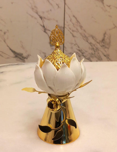 Incense Burner Decor Flower Shape incense Burner For Home, Living Room, Office, Ramadan, Mothers Day From FLAMINGO - مبخرة شكل ورده