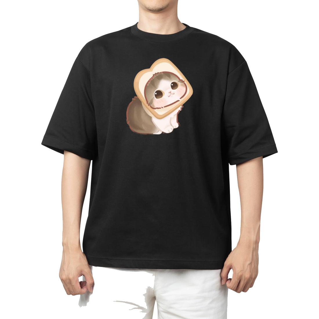 CUTE kawaii kitty cat black t-shirt oversize 11