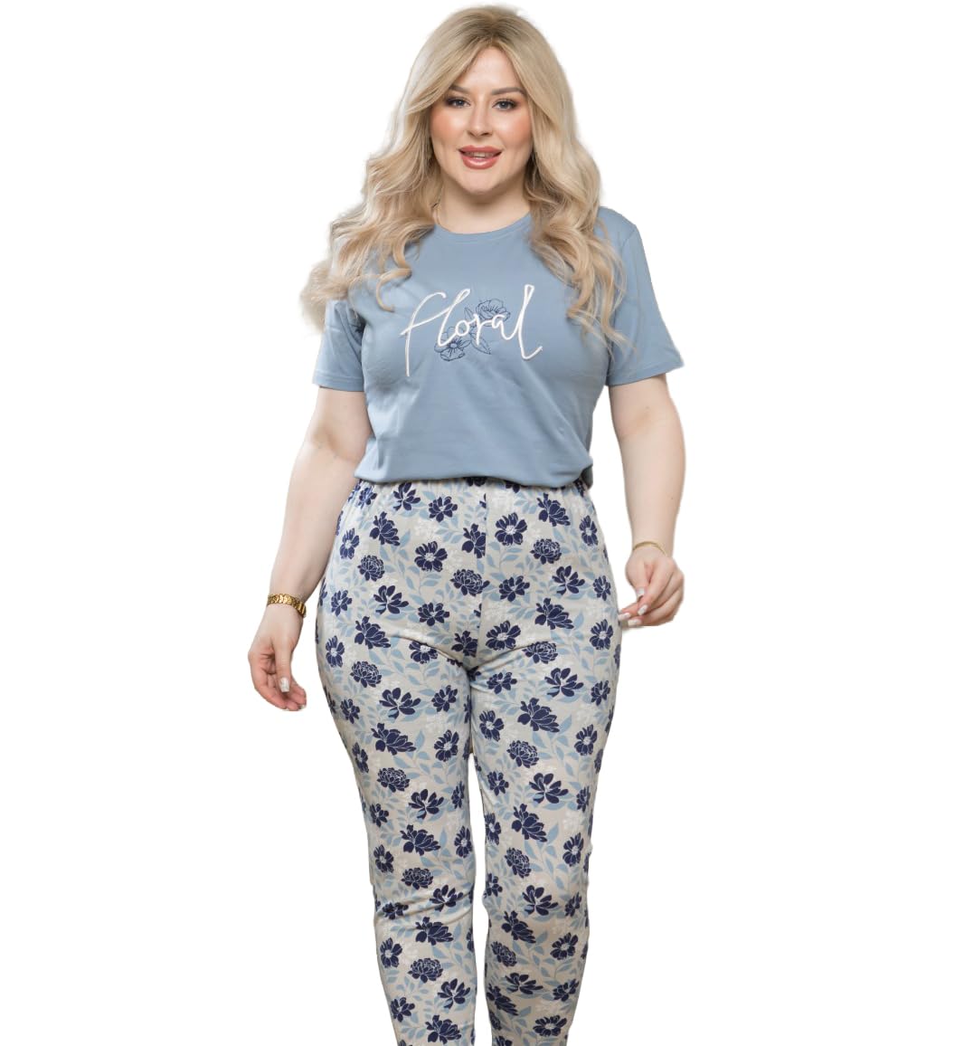 Home Summer Pajama Set for Women Cotton Unique Simple Plaid Different Graphic Pajamas Specially Designed to Comfort and Cool in Sleep and Lounge at Home