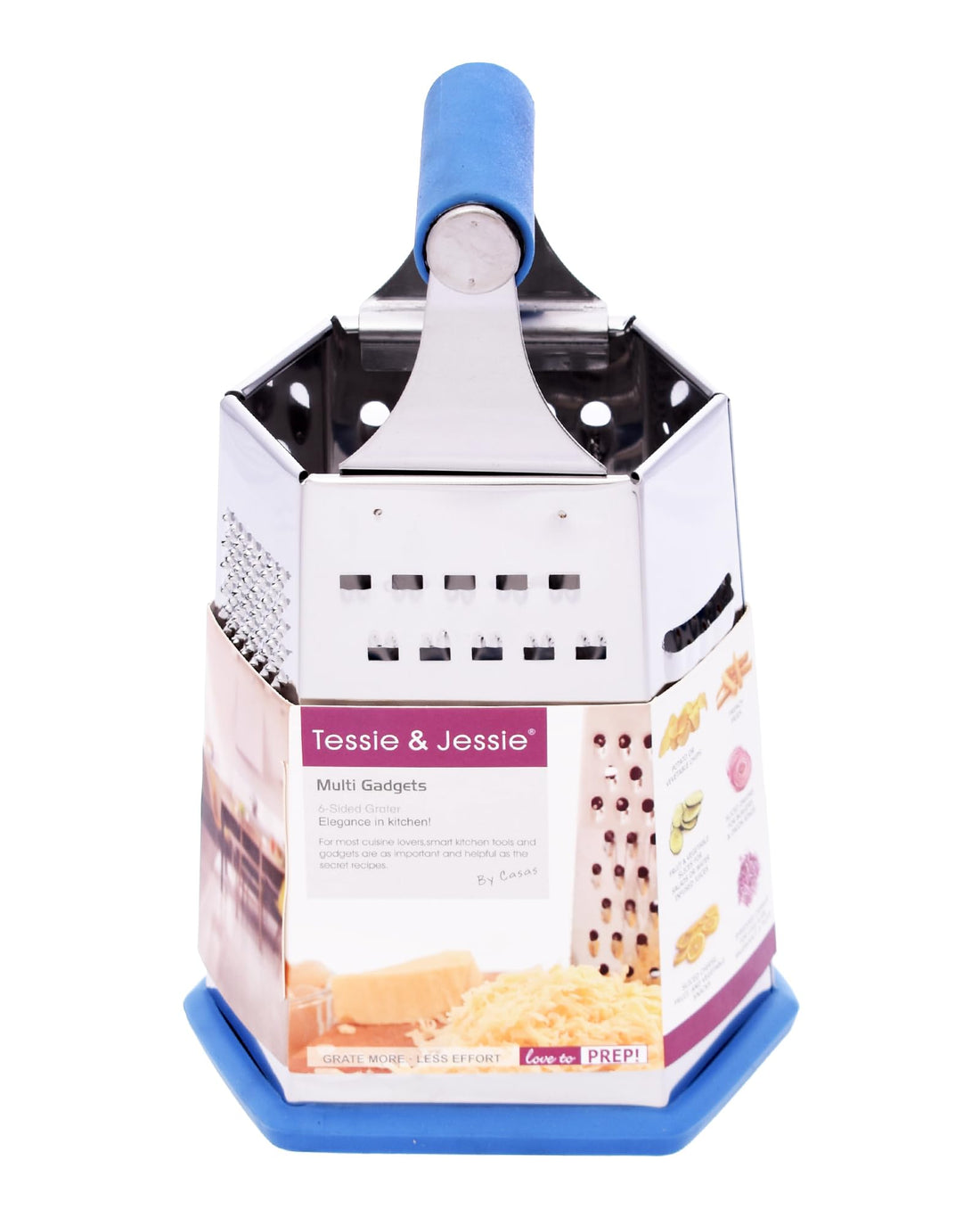 SK-9304 Grater with Handle Stainless Steel Lemon Zester Graters for Kitchen, Grater Grate Food with Ease for Ginger, Garlic, Cheese, Chocolate, NutmegDishwasher Safe - Multi Color