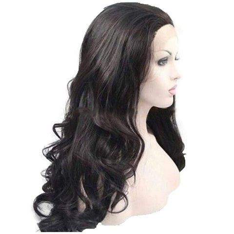 ECIF Long Natural Brazilian Fluffy Hair Wig, Color Black, 2724666581762