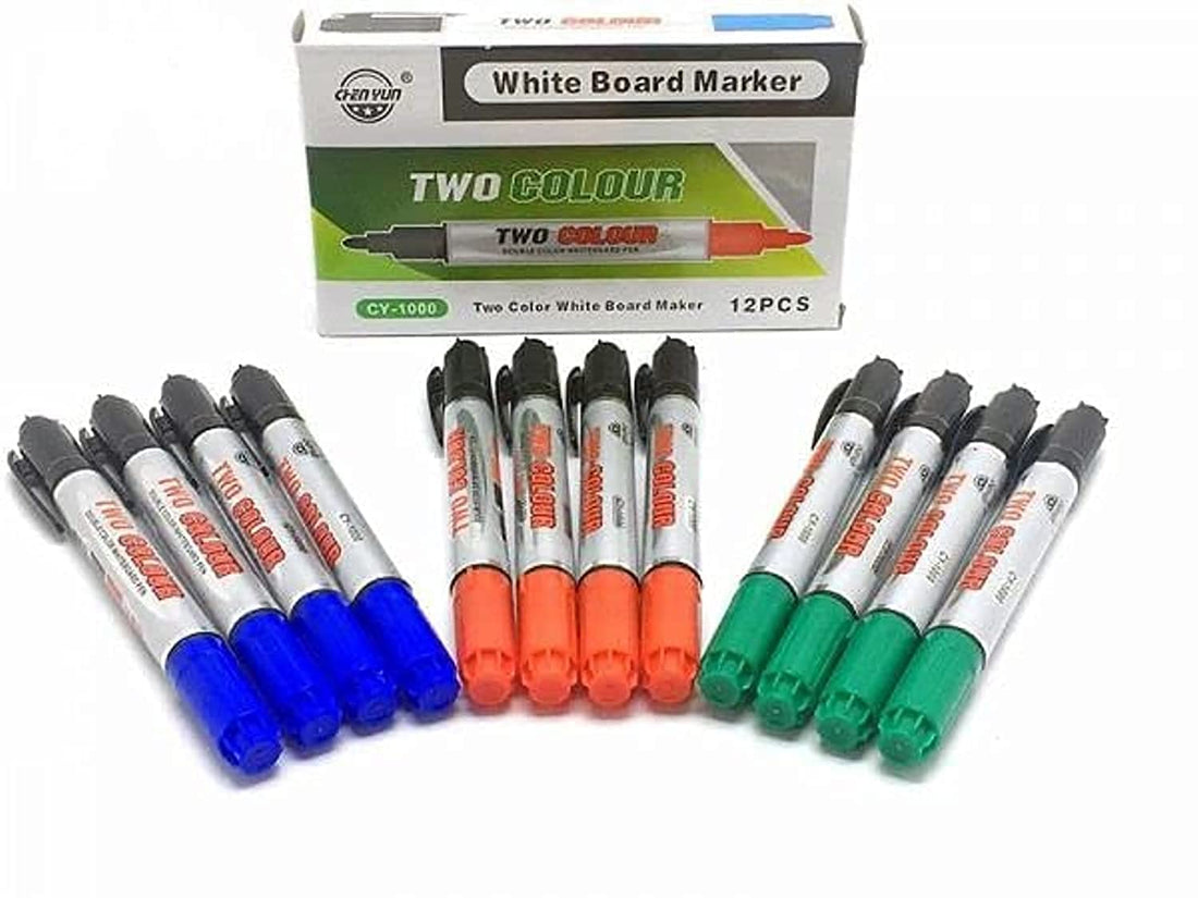 Whiteboard cy-1000 / 1 pack of 12 pens / 4 colors (blue - black - red - green )