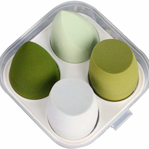 talierov 4pcs Makeup Sponge Beauty Cosmetic Tool,Makeup Sponges Beauty Blender Foundation Sponge,Green