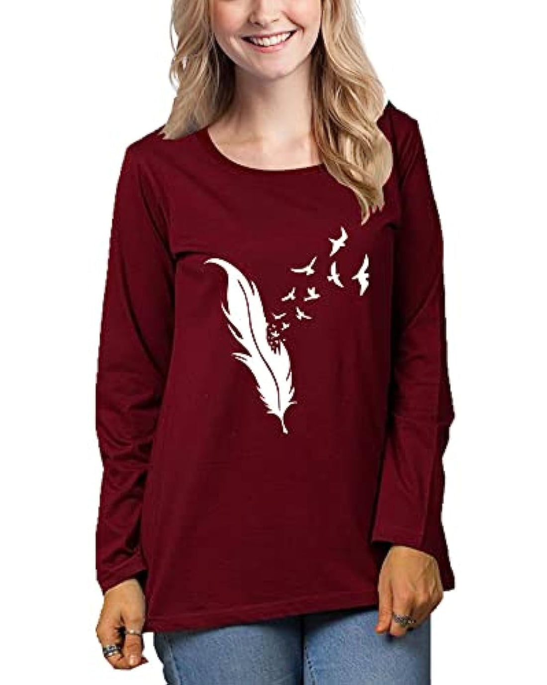Print Online"FEATHER" T-Shirt