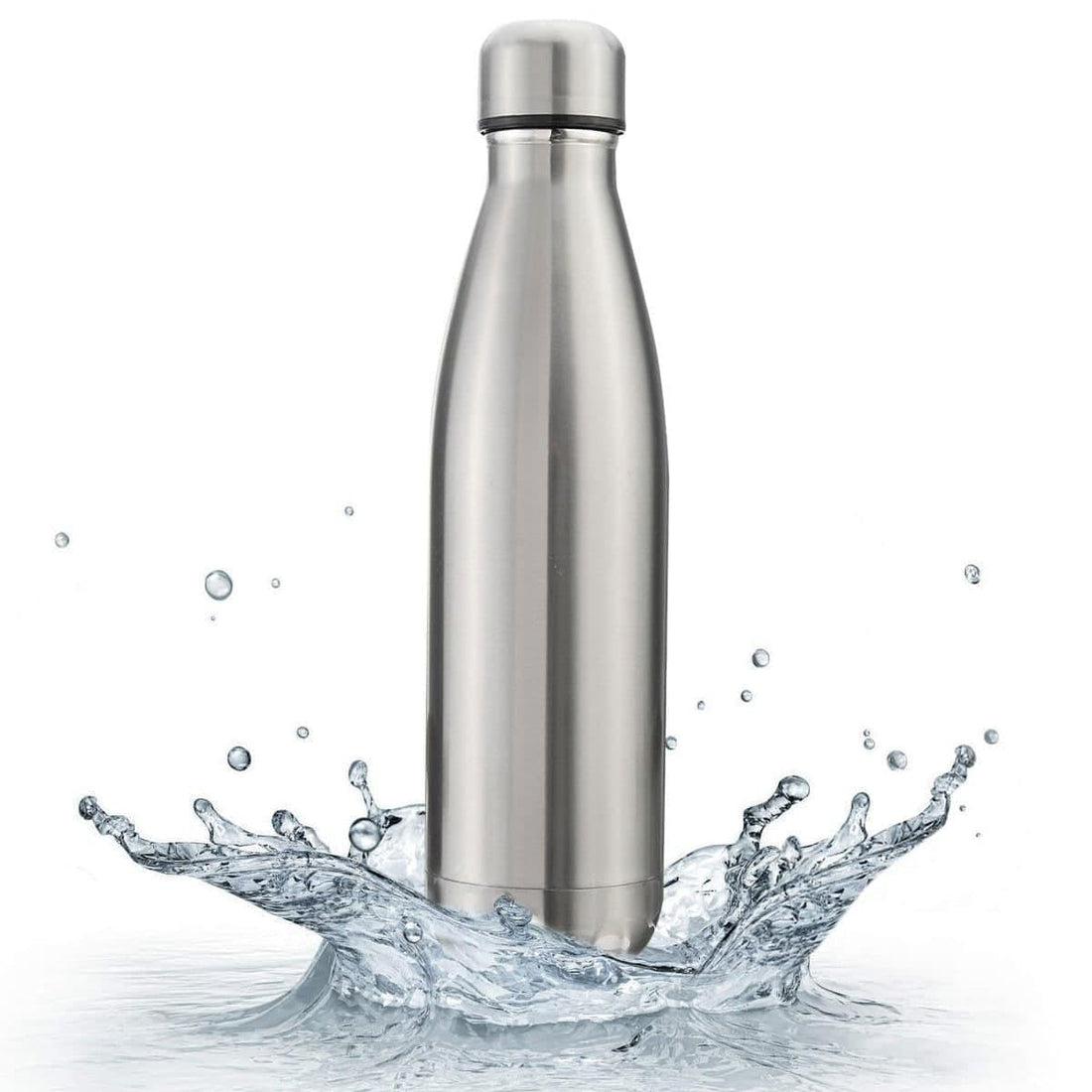 Duo DLX 500 Thermosteel Bottle, 500 ml Water Bottles, 24 Hours Hot and Cold, Easy to Carry, Easy Grip, Rust Proof, Tea, Coffee, Office, Travel Bottle, Silver