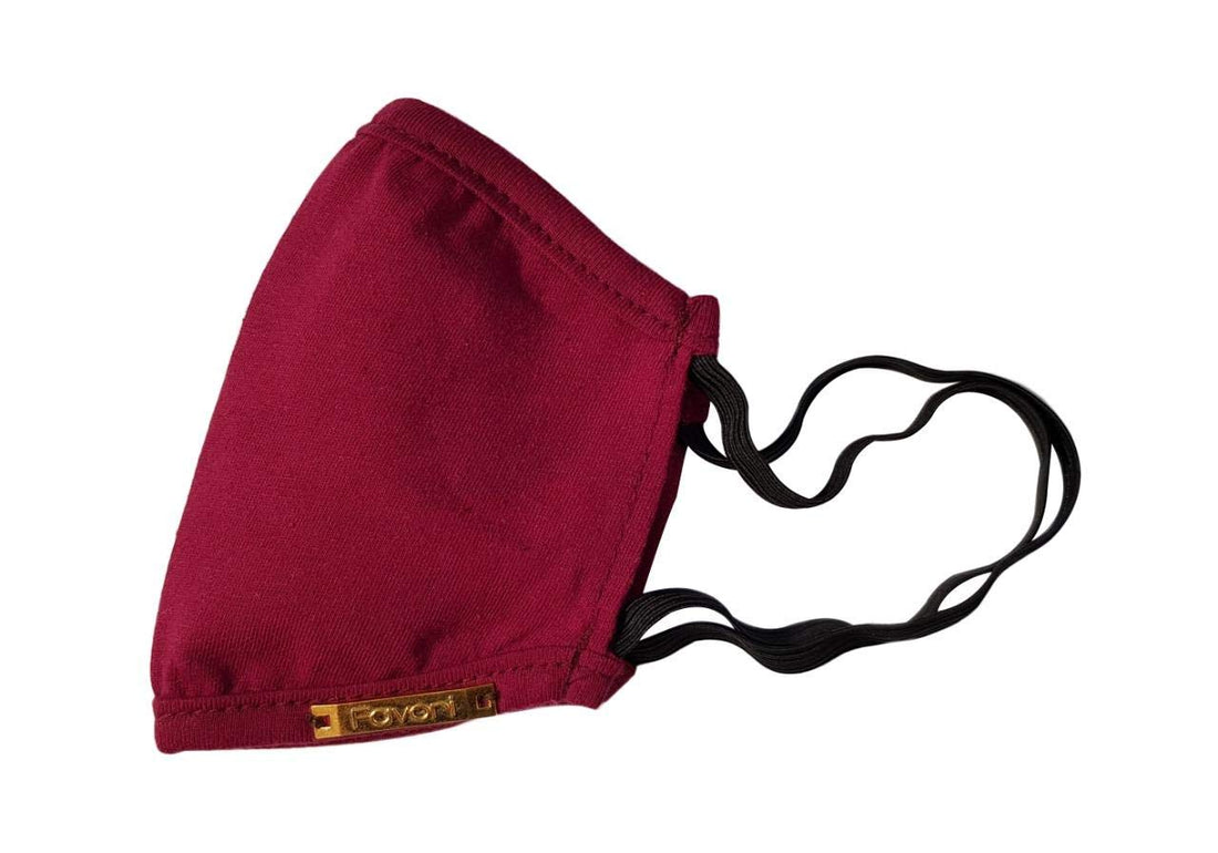 Cotton Mouth Mask - Face Mask - Maroon 100% Cotton