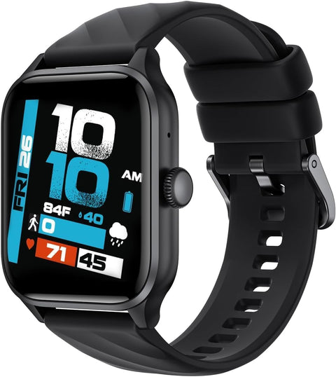 Weofly Active Smart Watch for Unisex, TFT Display, 1.85 Inch - Black (Black)