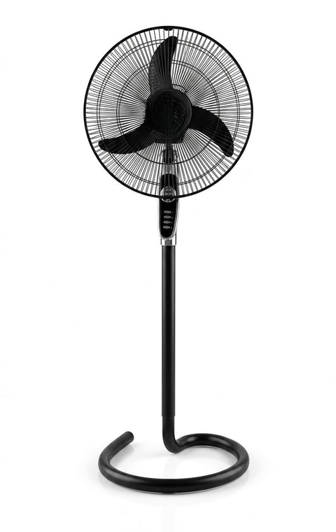 18 Inch Electric Stand Fan, Modern Design 3 Speed Adjustable Air Circulation Base Stable Air Distribution Fan for Rooms and Offices(BR)