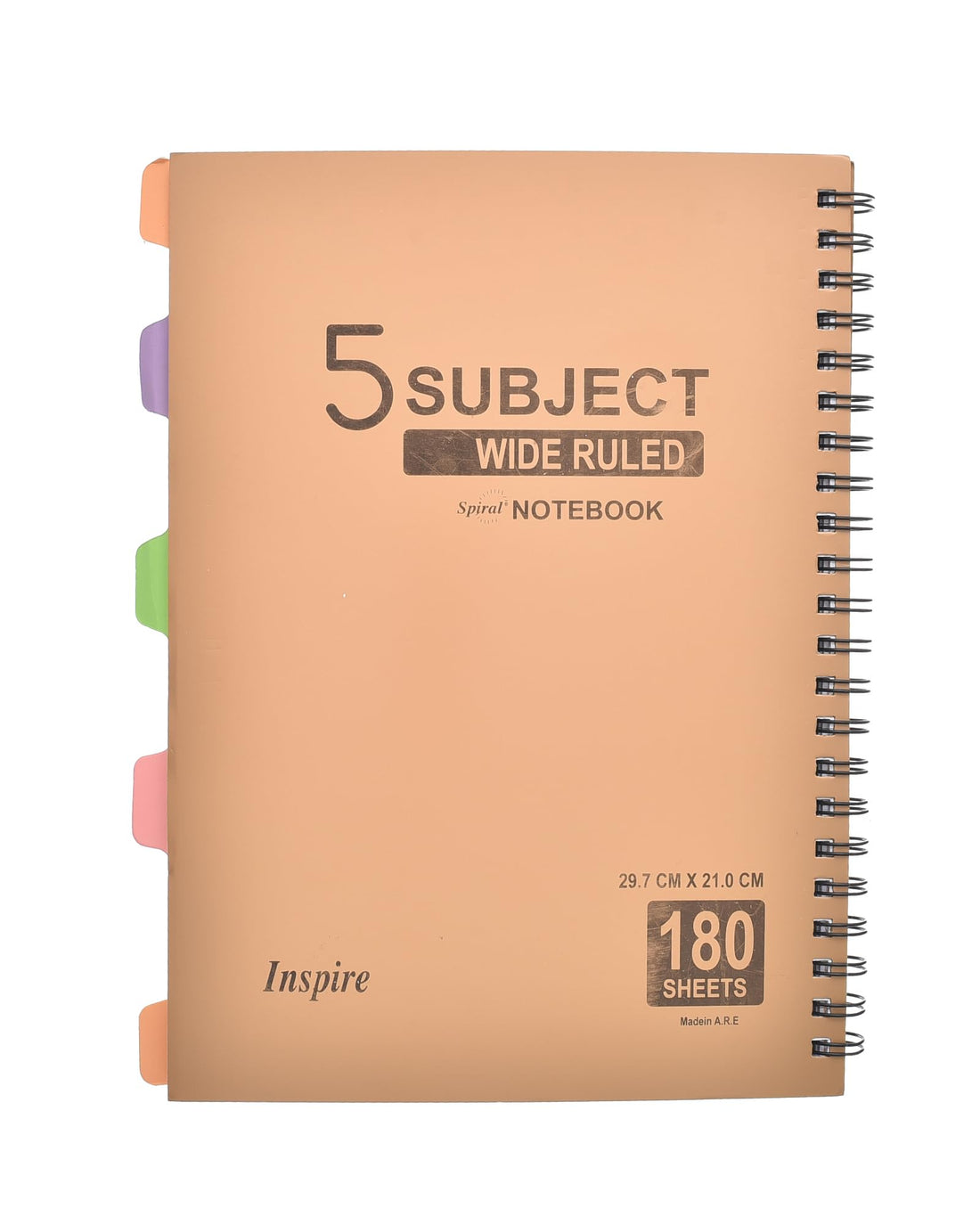 Elmaayergy Spiral Lined Notebook With 5 Subjects 2024 Durable Tool That Withstand Daily Use With Eco-Friendly Material