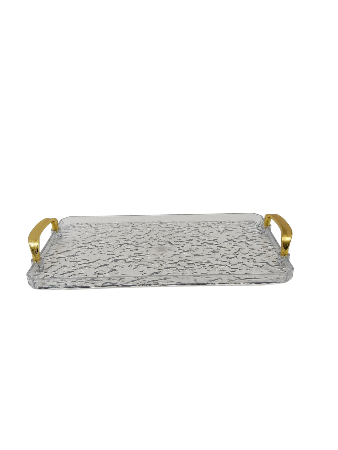 Generic Gold Edge Acrylic Tray, Clear Gold