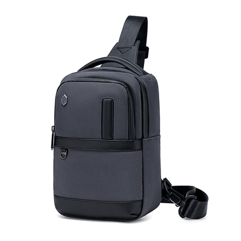Arctic Hunter Crossbody Sling Backpack – Unisex Multipurpose Chest Bag for Travel, Hiking & Daily Use - XB00678 – Grey
