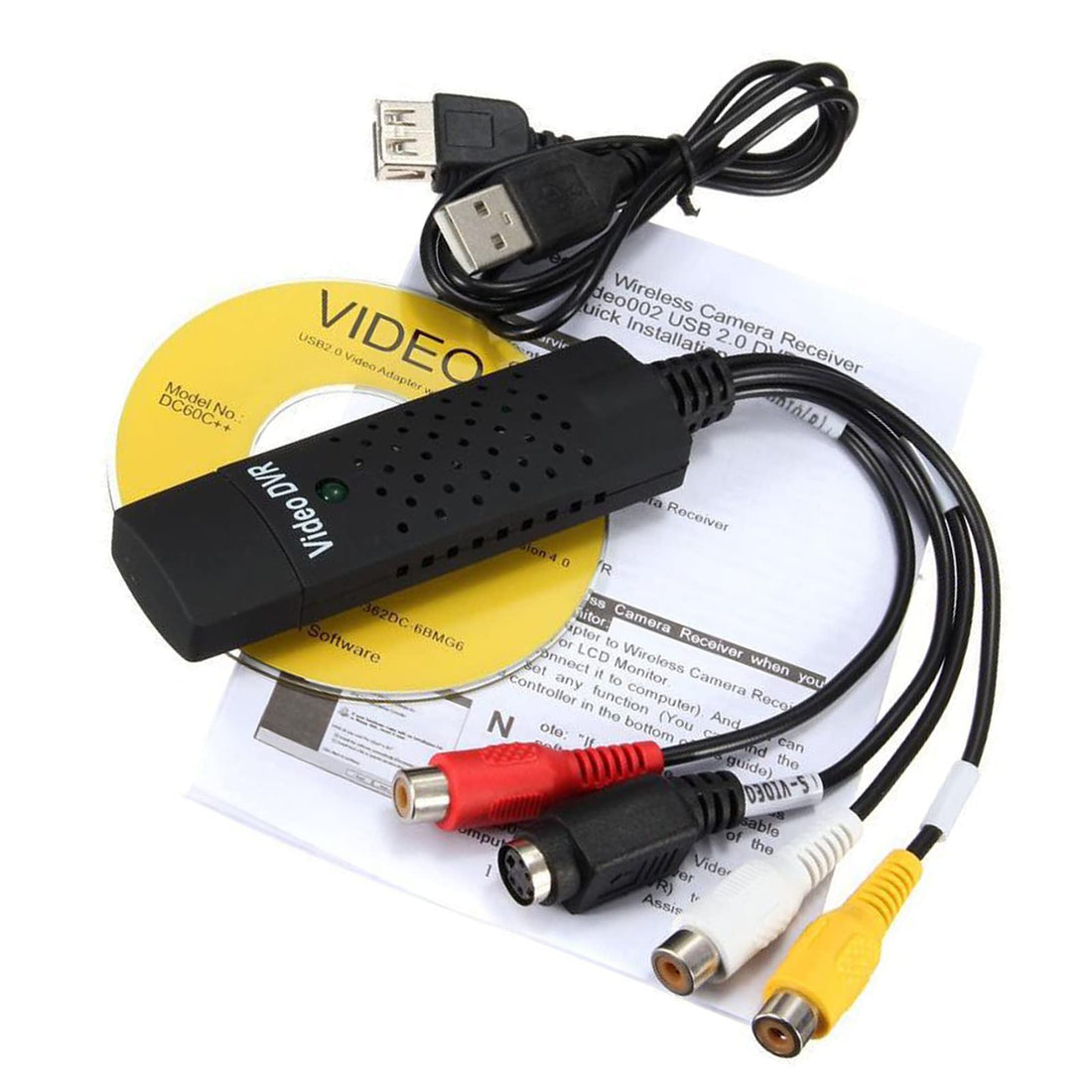 USB 2.0 Adapter TV Video Audio VHS to DVD Converter Capture Card Easycap Adaptor Kit