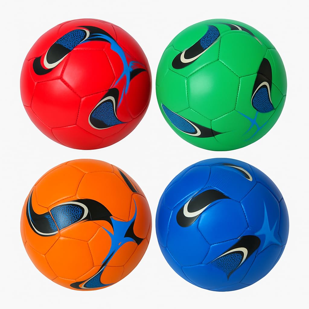 Generic Football Ball official Size (5) - For Soccer - Multi Colours