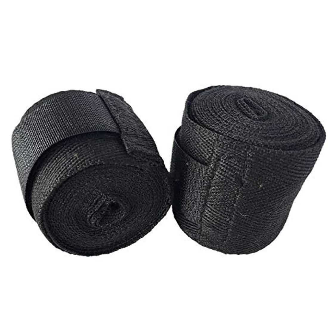 Generic Elasticated 2.5m Sports Cotton Kick Boxing Gloves 2 Pieces (Black)
