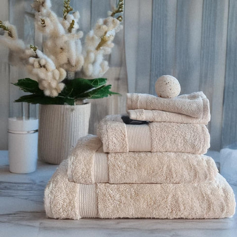 Towel Model R12- Size: 50 cm x 100 cm- Color: Cream- Made In Egypt.