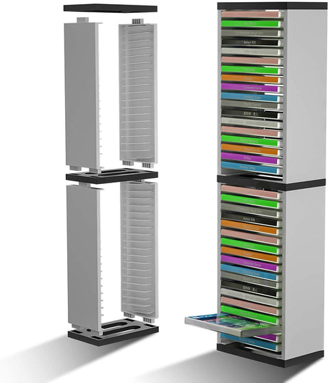 Wedorat Storage Stand for PS5 PS4 Nintendo Switch Xbox Games, Storage Tower for Nintendo Switch, Xbox Series X/S Game Card Holder Vertical Stand - 36 PC Game